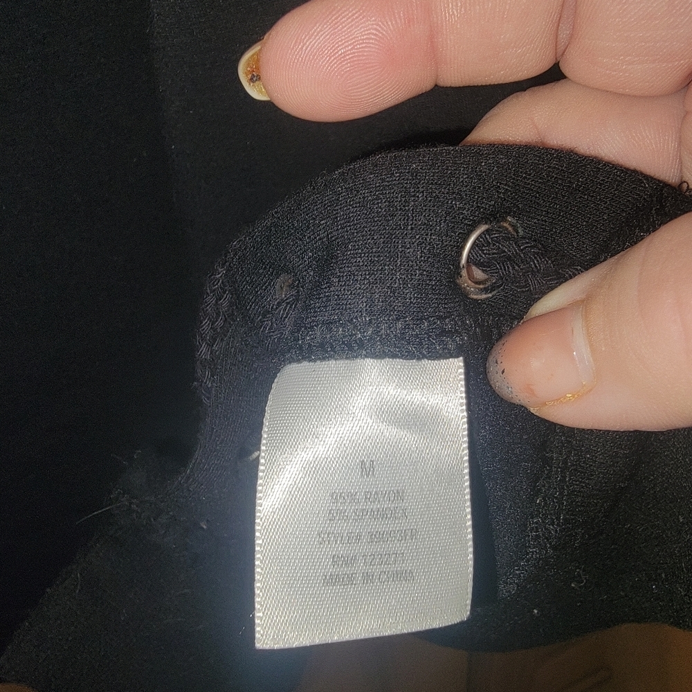 Misses sz M Alya black hooded Sweatshirt lace up sides - Picture 5 of 6